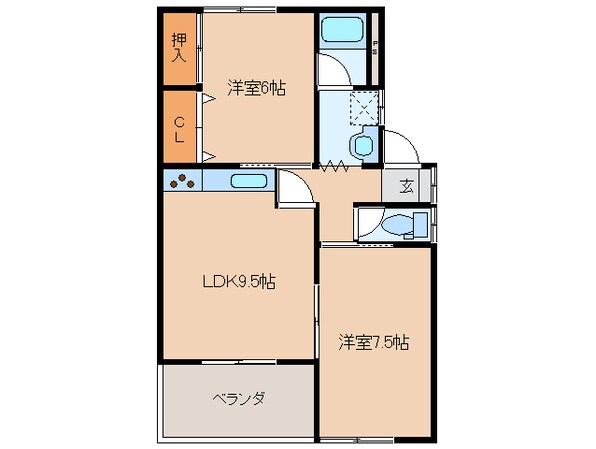 田丸駅 徒歩98分 2階の物件間取画像